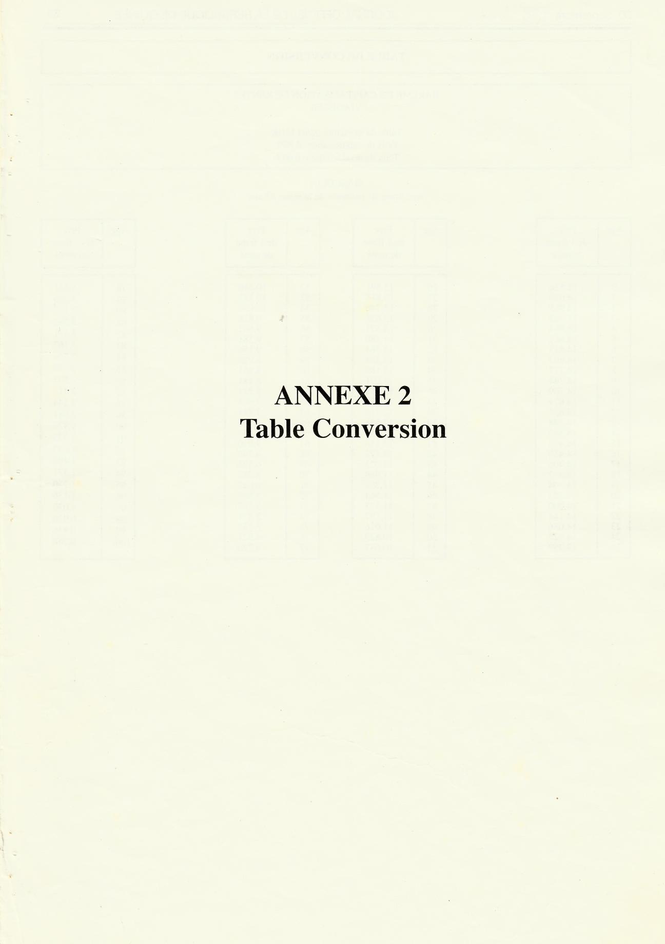 Annexe 2 — Table de conversion — page source 108